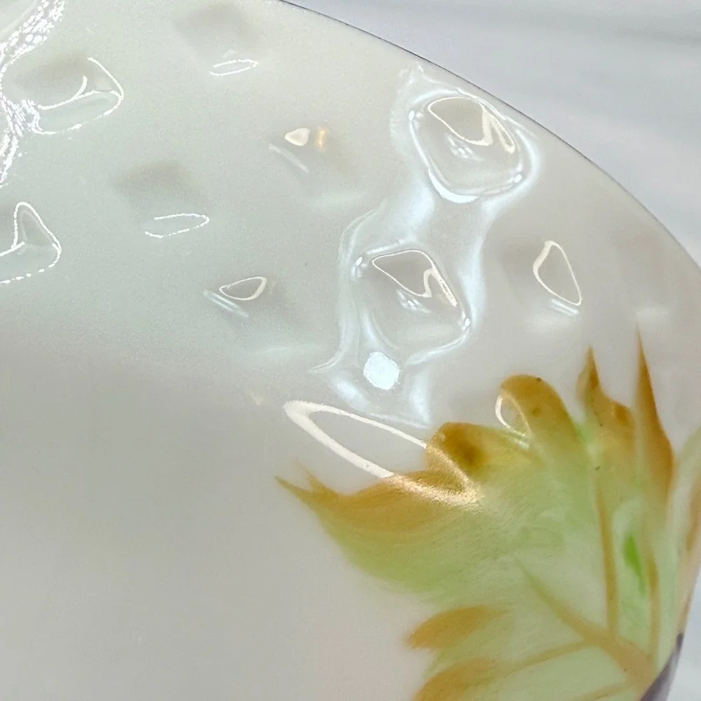 Hand Painted Porcelain Grape Tea Cup and Saucer Set NW-C102A Reticulated Lattice